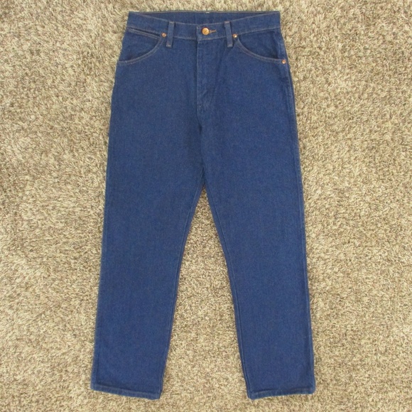 Wrangler Jeans Boy's 20 Dark Wash Cowboy Cut‎ Slim Straight Leg Western Denim - Picture 1 of 8